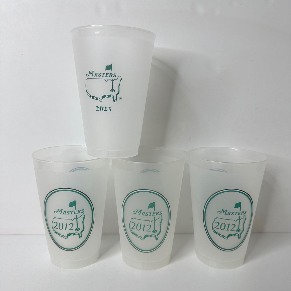 4 Masters Tournament Official Souvenir Plastic Cups Augusta National 2012 2023